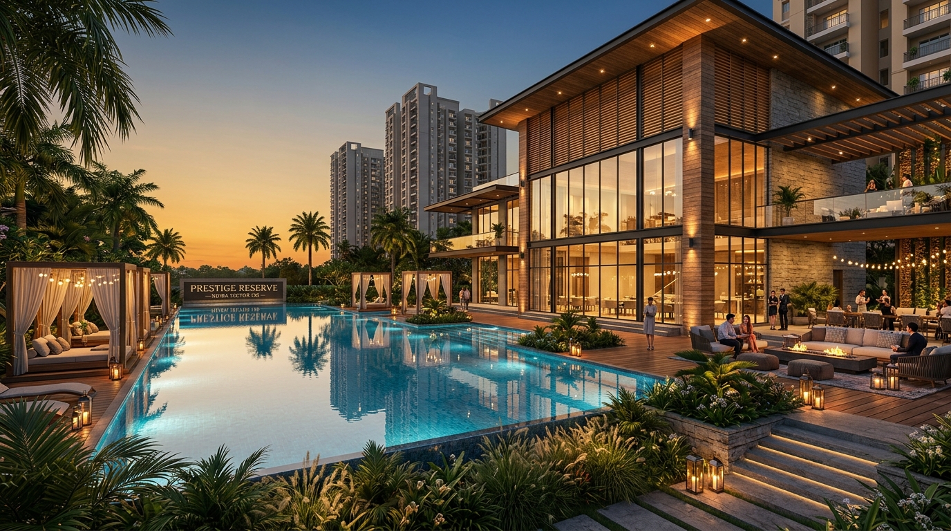 Club Prestige Sector 150 Noida — 60,000 sq.ft Luxury Clubhouse with Infinity Lagoon Pool and Resort Amenities by Prestige Group